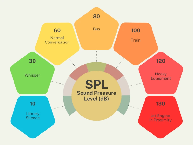 SPL level of some common noise sources