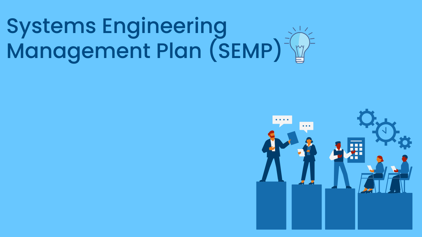 A feature image with Systems Engineering Management Plan (SEMP) written and few graphics elements